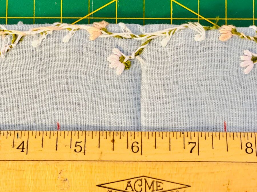measured fabric from the centre