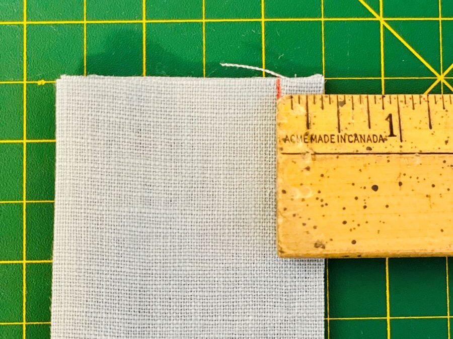 How to make a simple embroidered headband - measured piece of fabric with ruler